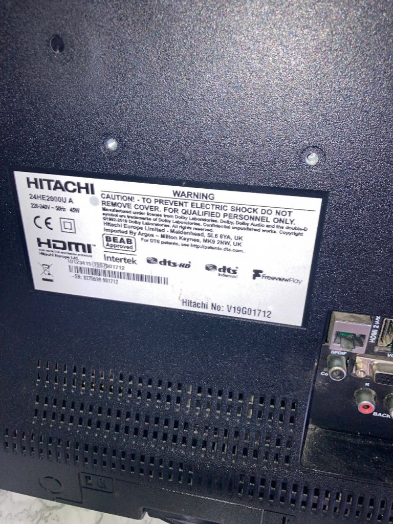 22” hitachi smart tv 