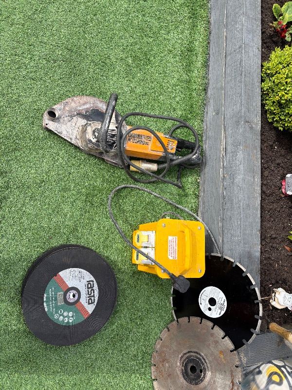 Concrete Cut-Off Saw with Power Tool Transformer