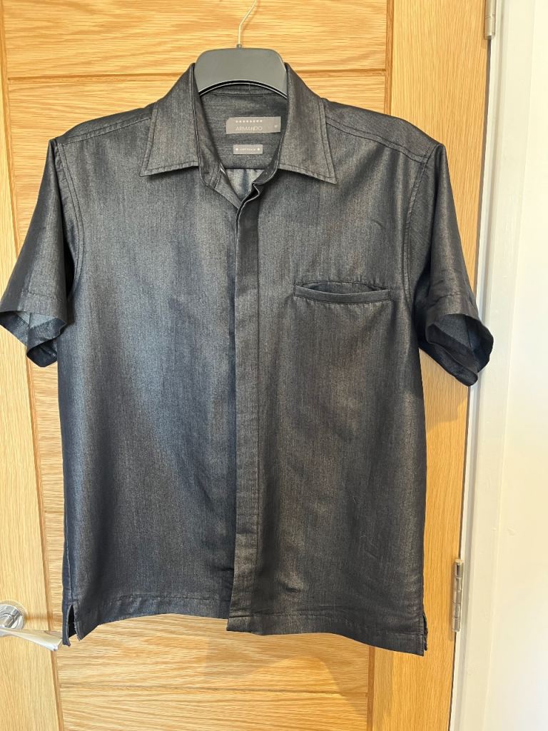 Armando Grey Short Sleeve Shirt - Size M