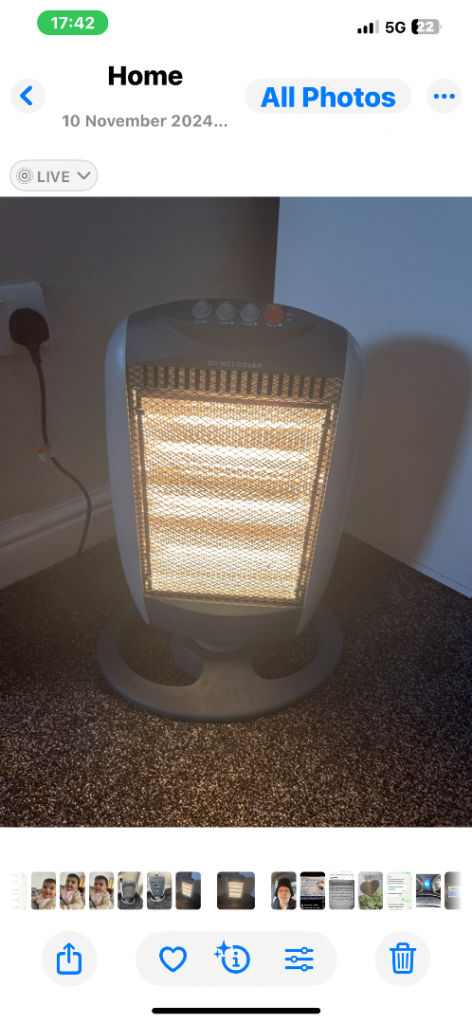 Fine element model 1004 elec bar heater 