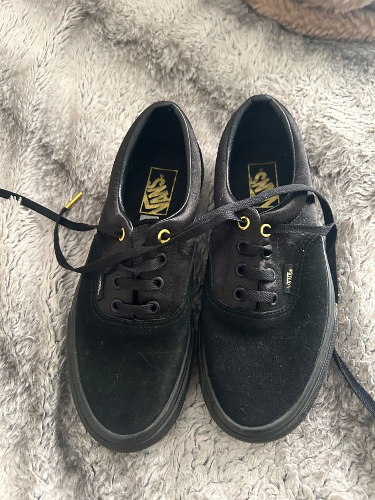 Black Suede Vans Pumps Size 5UK unisex