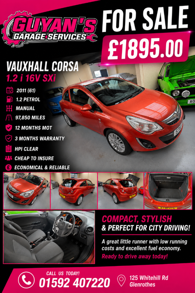 Vauxhall, CORSA, Hatchback, 2012, Manual, 1229 (cc), 3 doors