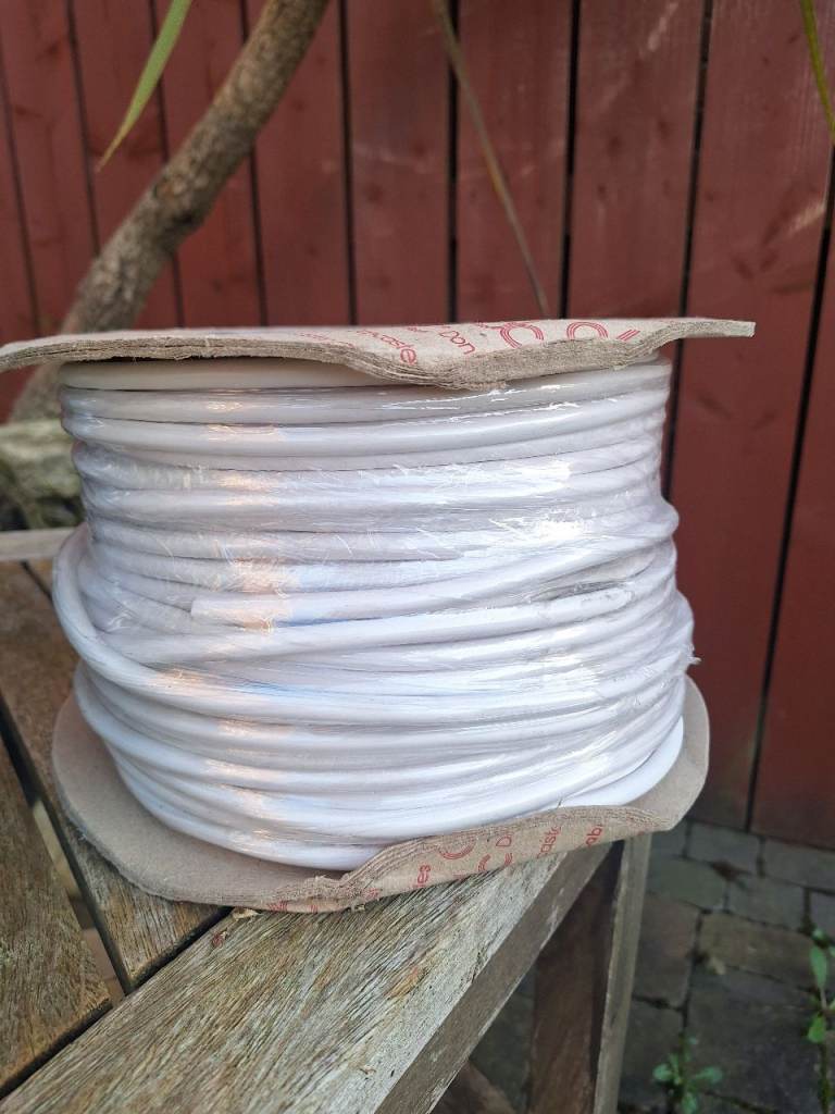 3184Y 1.0mm² PVC Round Flexible Cable White 100m