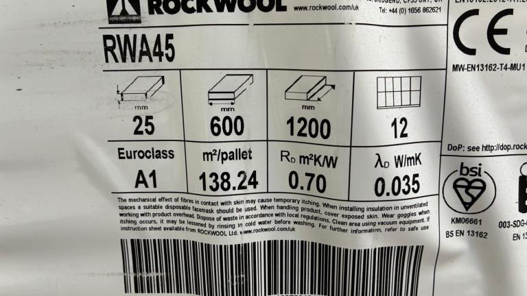 Rockwool Insulation Slab