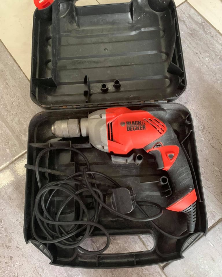 Black and decker hammer drill with box 