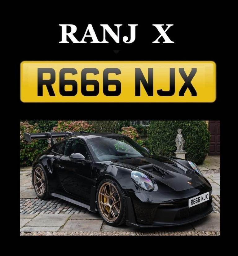 RANJ Private Number Plate Reg - R666NJ X