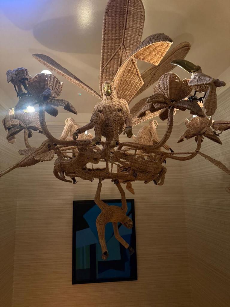 Large Toucan, Parrot, Monkey Chandelier by Mario Lopez Torres