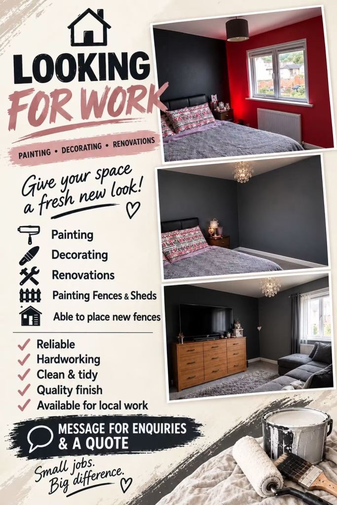 Painter and decorator call or text now 