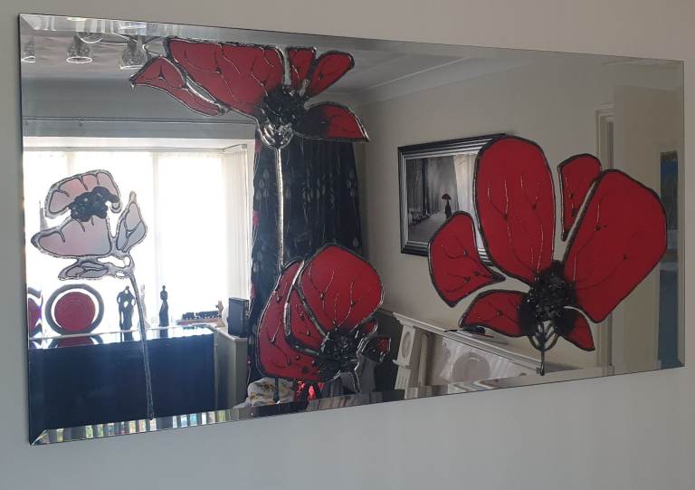 Decorative Poppy Mirror