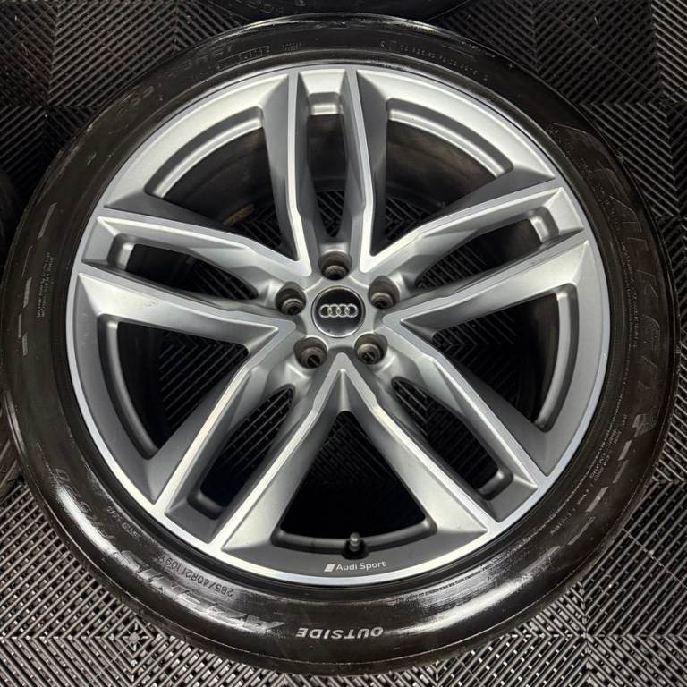 21'' GENUINE AUDI Q7 S LINE RS GREY DC ALLOY WHEELS ALLOYS TYRES