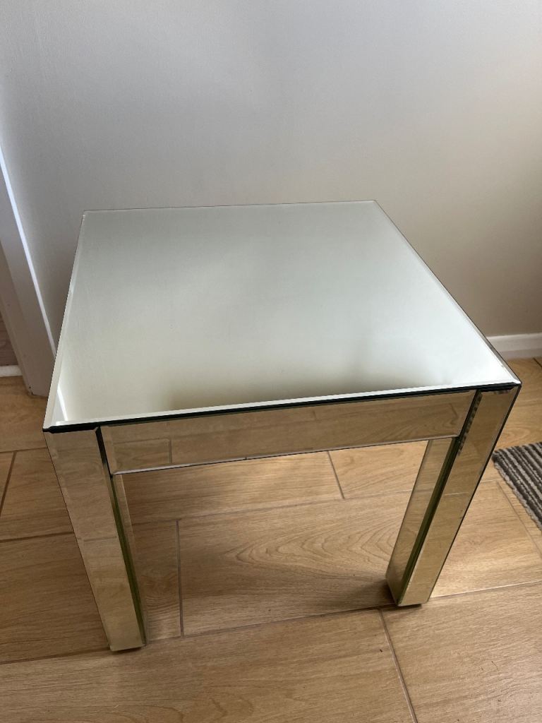 Mirrored side table