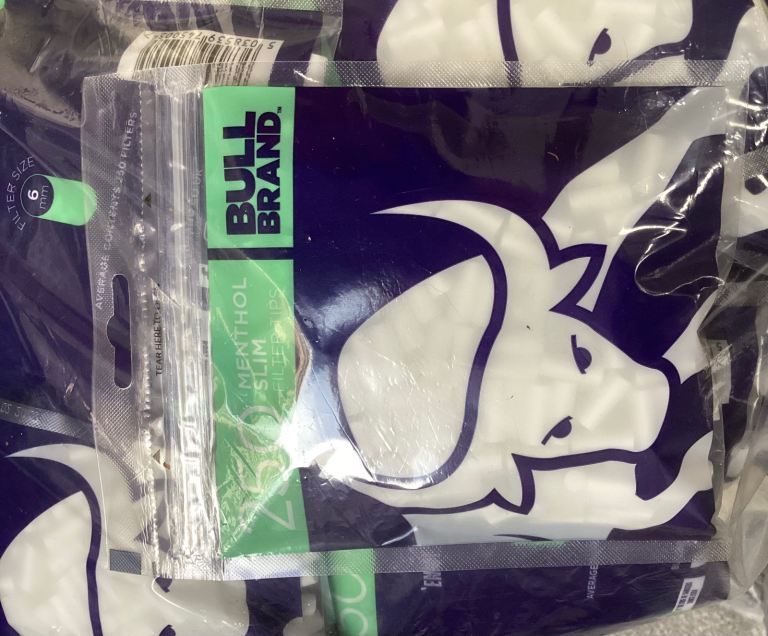 image for Bull Brand Slim Menthol Tips 250/bag