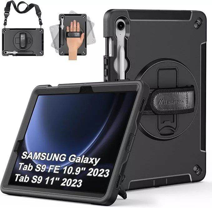NEW Case for Samsung Galaxy Tab S9/S9 FE: Miesherk Military Protective Shockproof Cover
