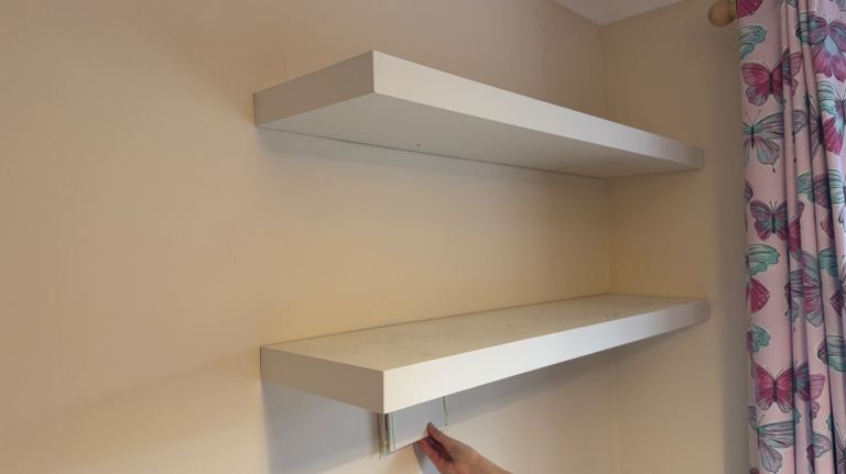 White floating shelves x 2