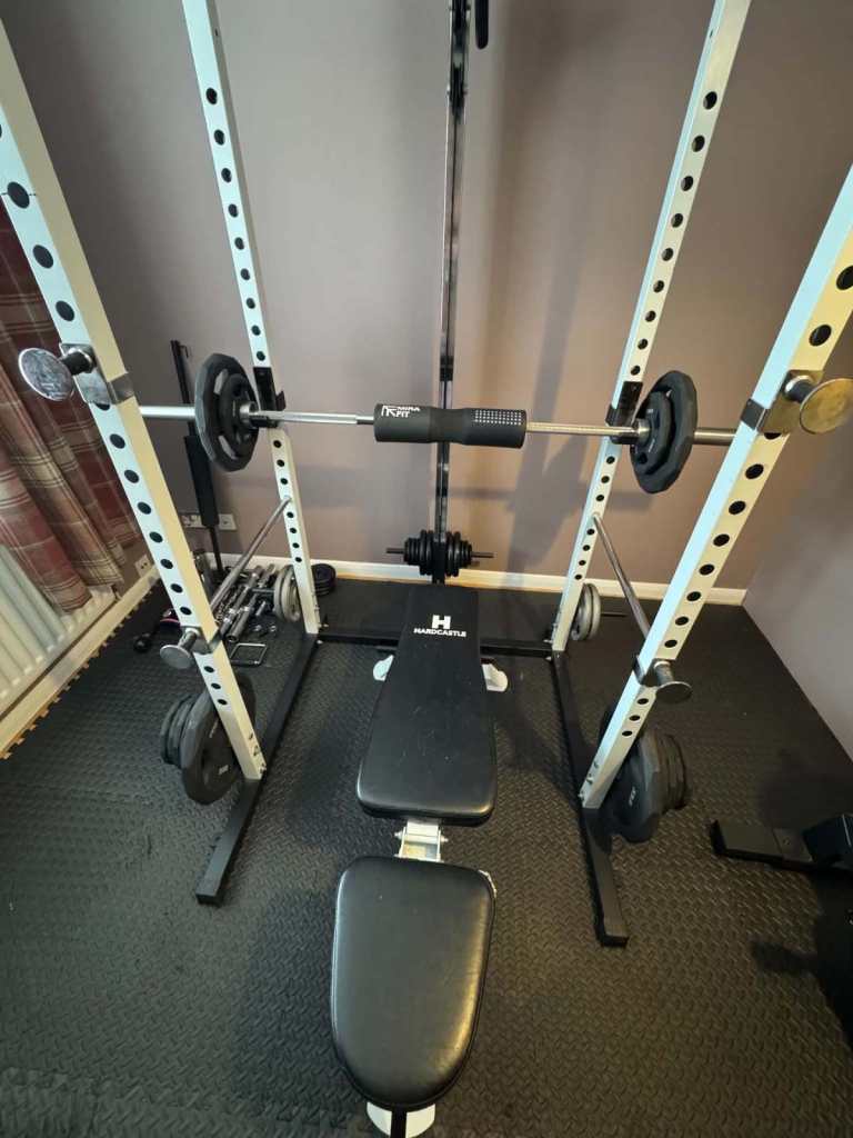 Home Power Rack Weight Bench & Barbell Set - Primal Strength - Mirafit
