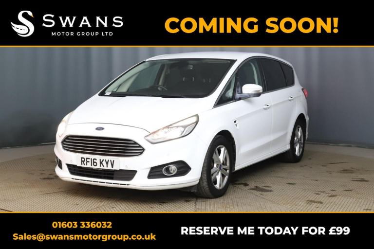 FORD S-MAX 2.0 TDCi Titanium White Auto Diesel 2016 White Auto Diesel 2016