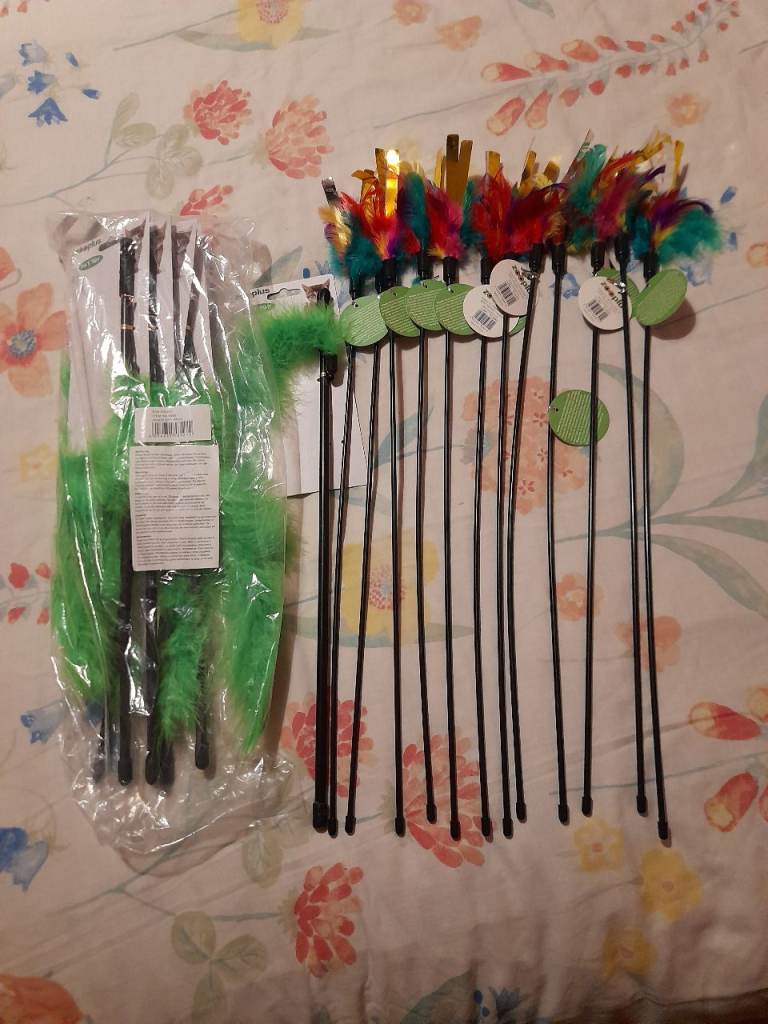 19  x Feather Cat Teaser Toys