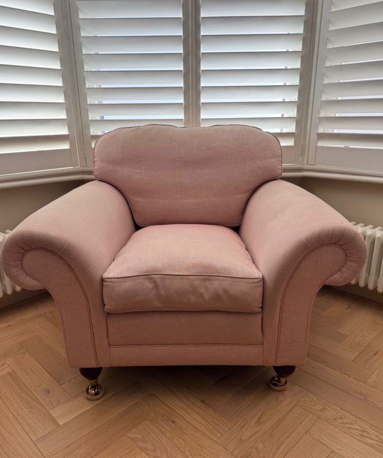 Sofa Workshop Richardson Armchair & Footstool Pink