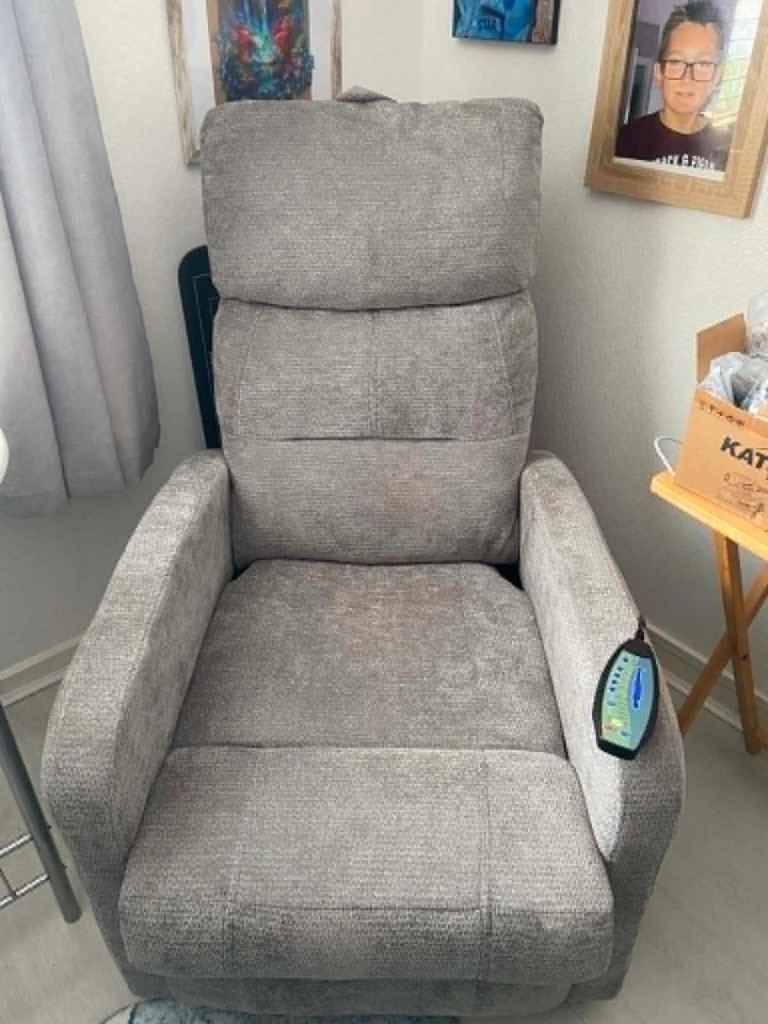 Comfortable Grey Recliner Armchair – Good Condition