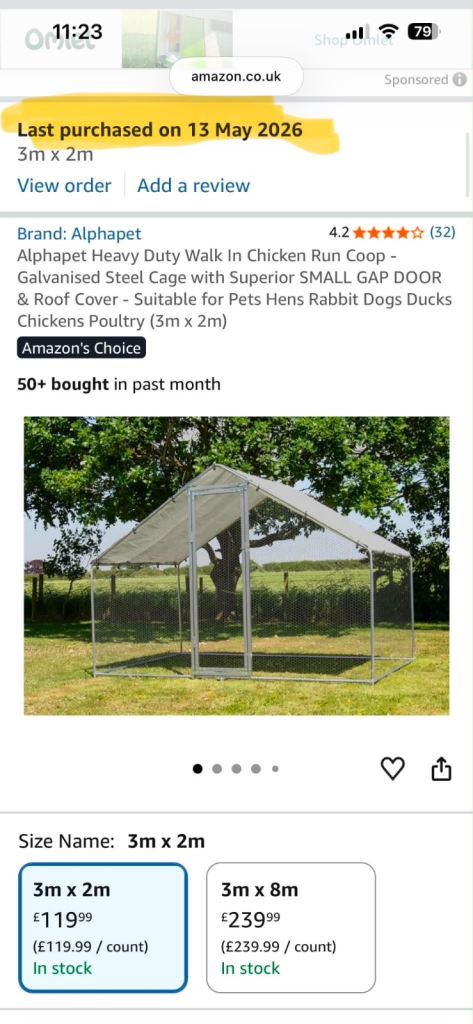 Chicken poultry coop run