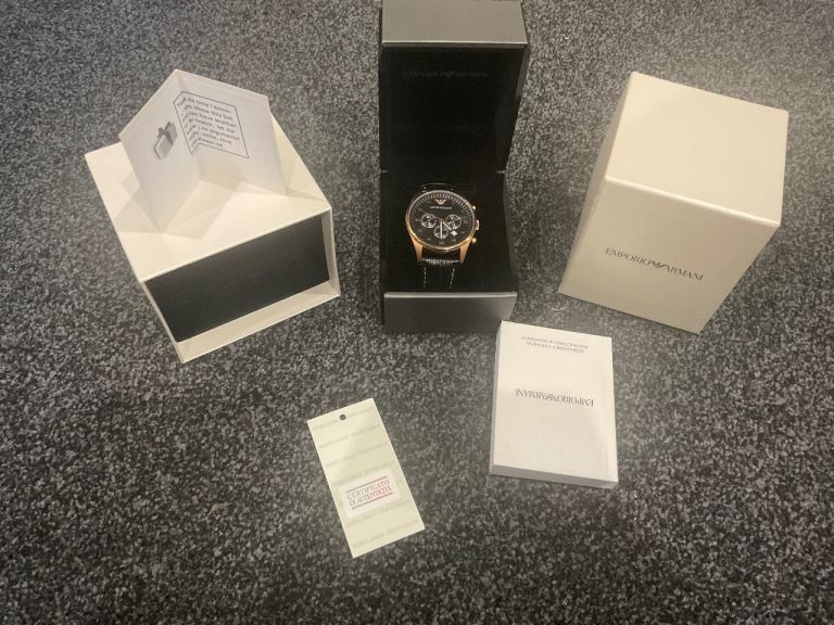 Used like new Emporio Armani AR5905 Men's Sportivo Watch Rose Gold 