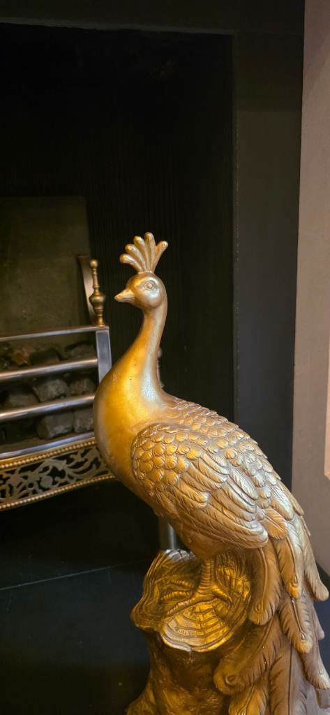 Gold Peacock Decorative Figurine – Good Condition