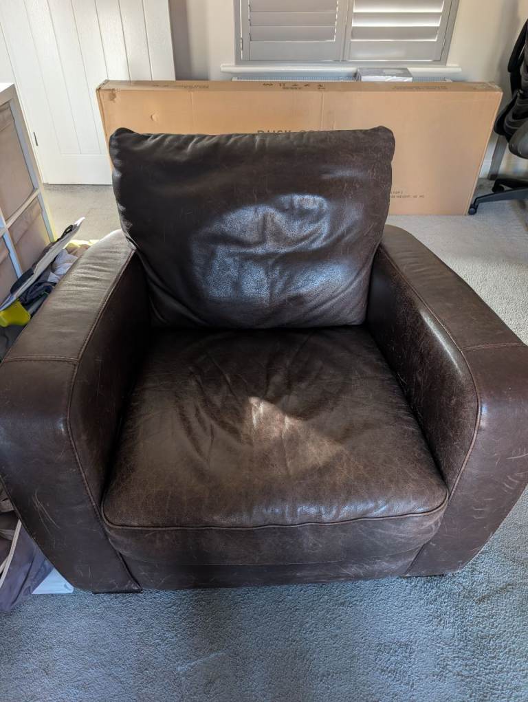 FREE brown leather armchair