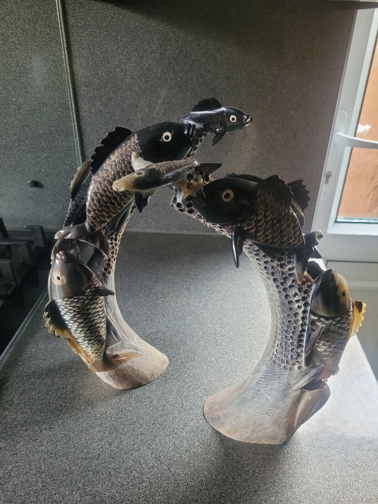 Ornament Two Curved Fishes