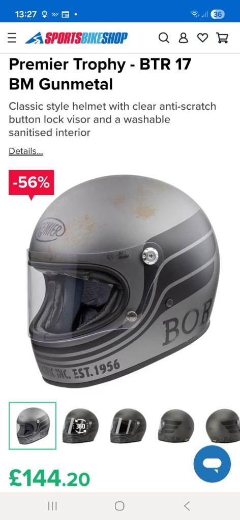 Premier Trophy motorcycle helmet