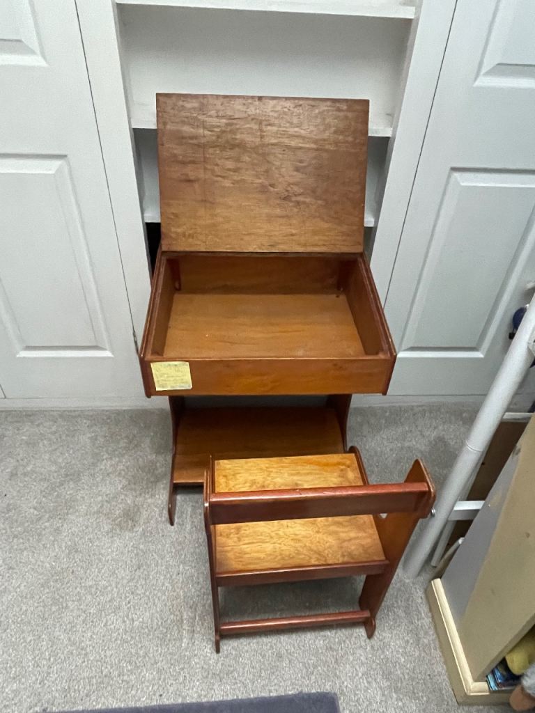 Lovely wooden child’s desk & chair 
