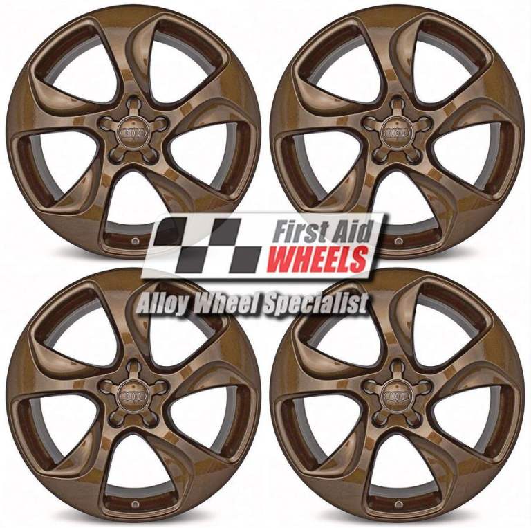 AUDI A3 S3 8V SET 4X 18" GENUINE 5 SPOKE GLOSS BRONZE ALLOY WHEELS S601BR4