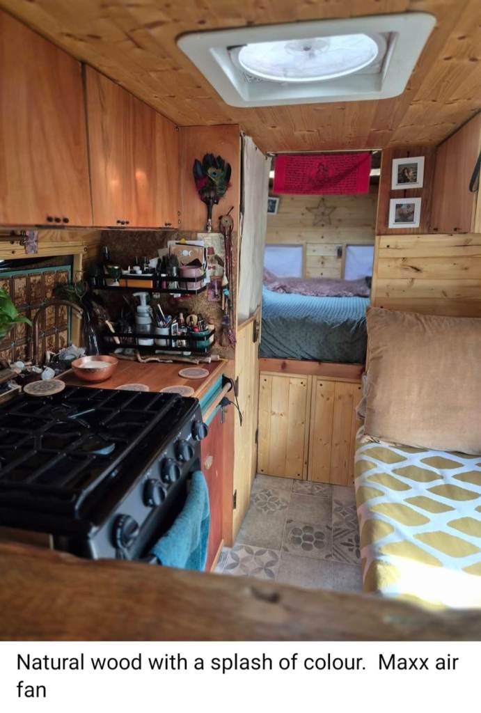 Handcrafted Boho cabin Off Grid camper long MOT