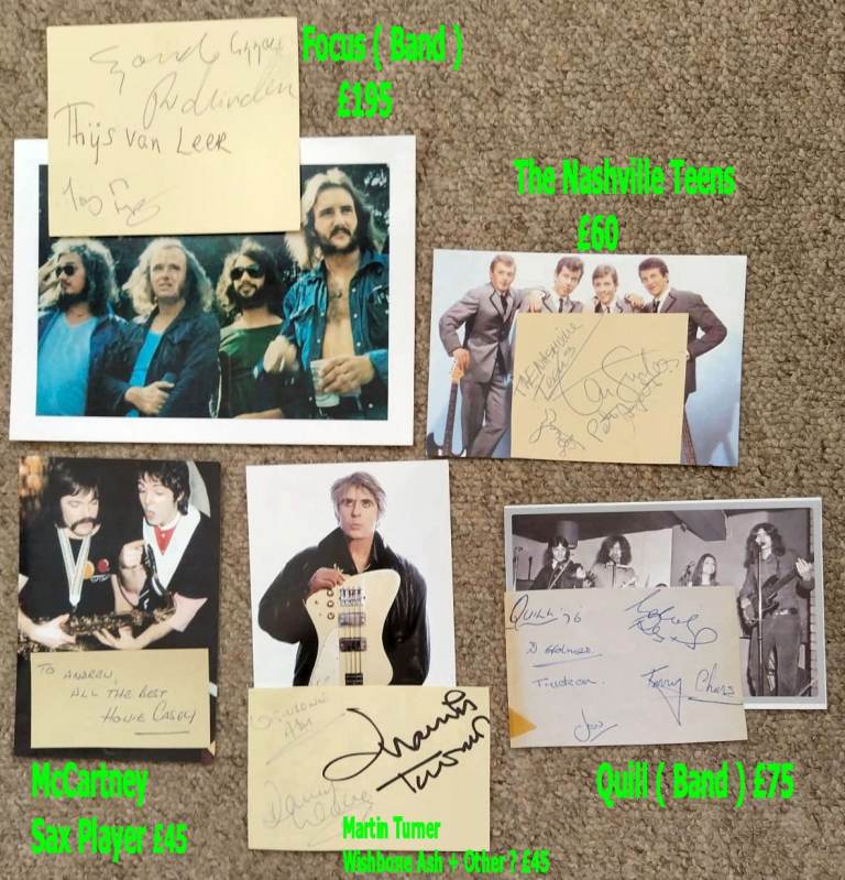 Rock / Pop / Music / Band Autographs / Signed in INK | in Edgware ...