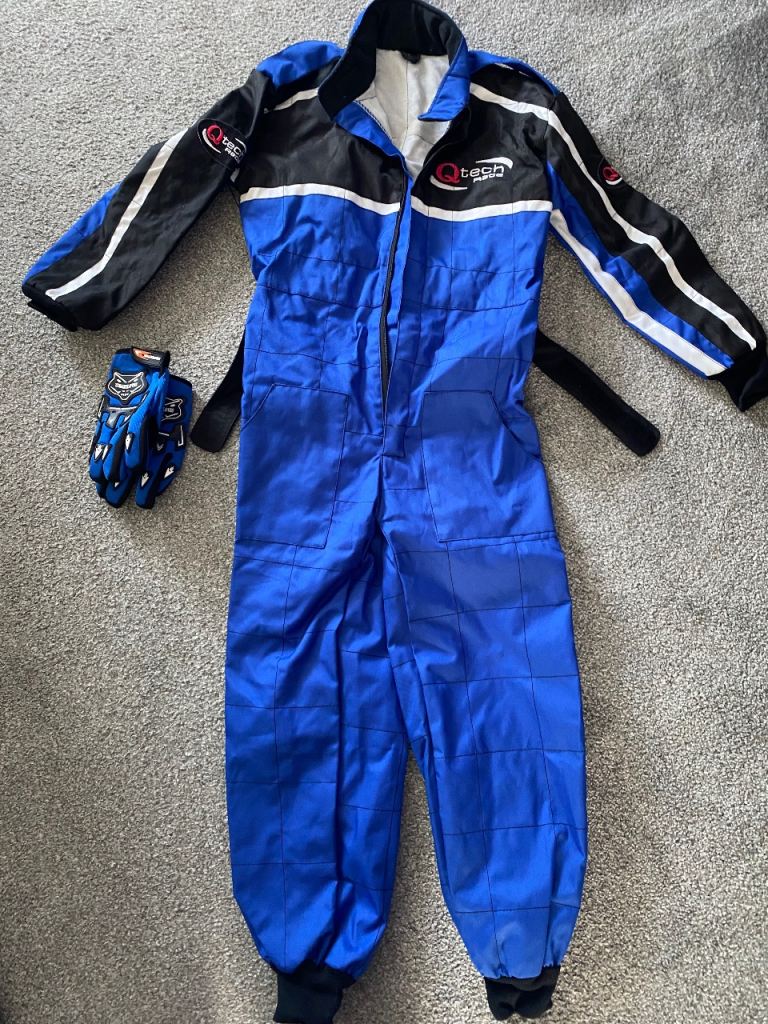 Boys race suit and gloves