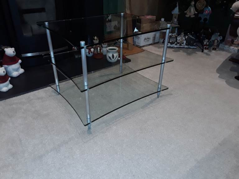 Quadraspire 3 tier glass hifi rack, stand.
