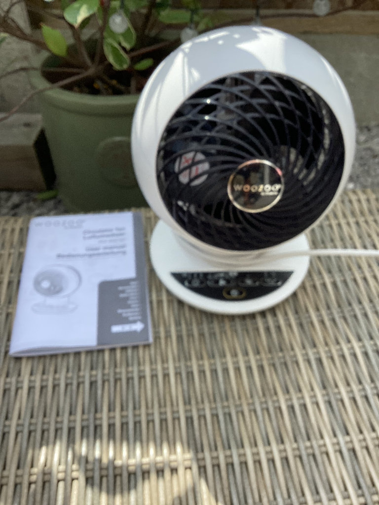 A Woozoo circular fan