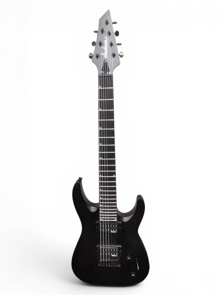 (Like New) Jackson JS Series Dinky Arch Top JS22-7 DKA Hardtail Satin Black Amaranth Fingerboard