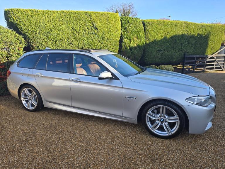 BMW 5 SERIES 535i BiTurbo M SPORT TOURING- AUTOMATIC- 5DR- 2013- SILVER
