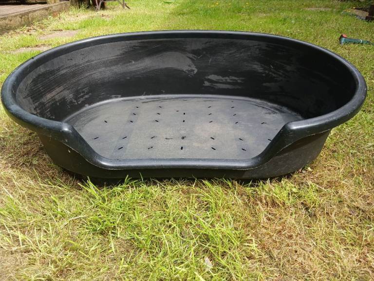 Large plastic dog bed