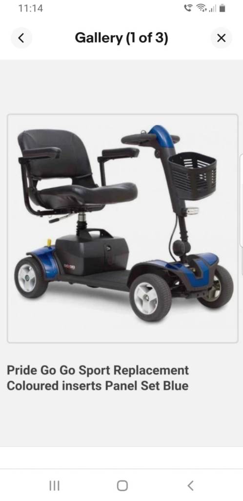 Pride Go Go Sport Mobility Scooter Coloured Panel Set - Blue