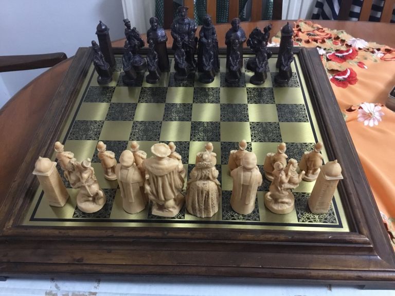 Vintage Chess set Anne Charlton Tudor Kings and Queens