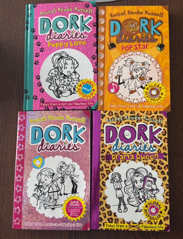“Dork Diaries” Rachel Renee Russell 4 books