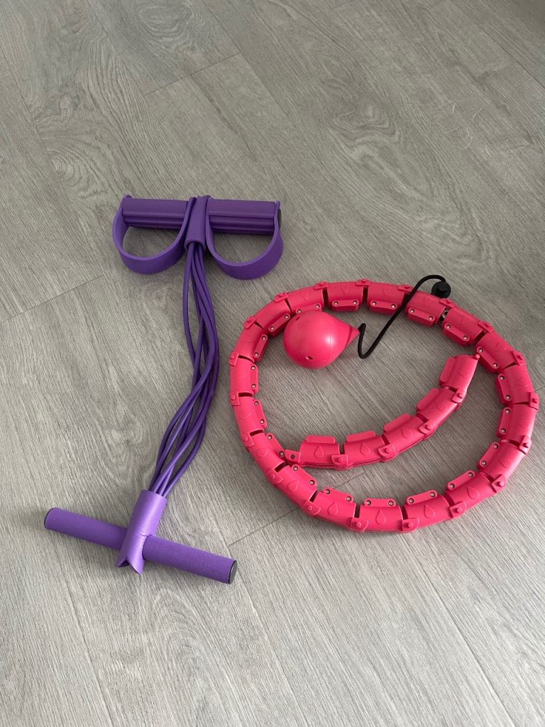 Weighted hula Hoop & Resistance Band with Handle