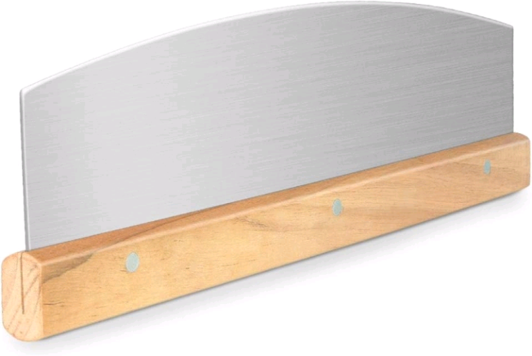 Asdirne Pizza Cutter, Stainless Steel  and Wooden Handle