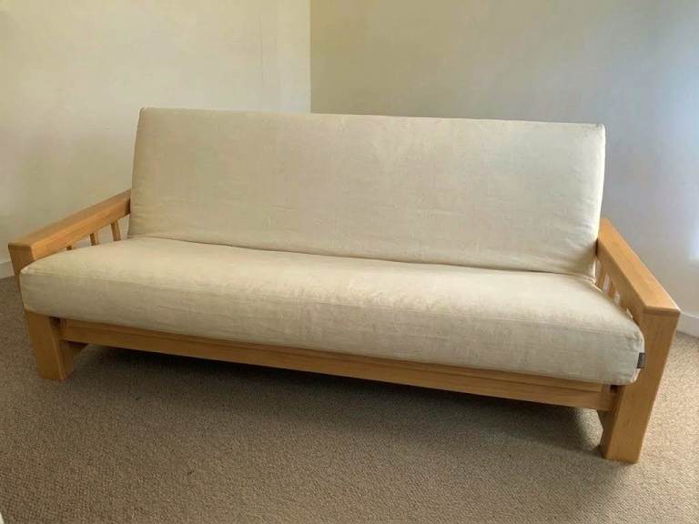 Futon company sofa double bed + mattress feeling of luxury couch place to rest up against at night