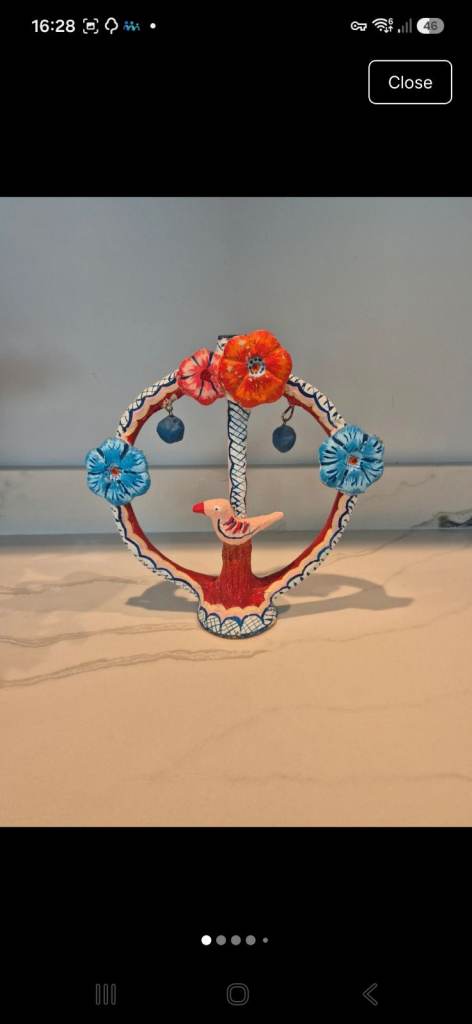 Unique Multicoloured Decorative Candle Holder with Bird Design
