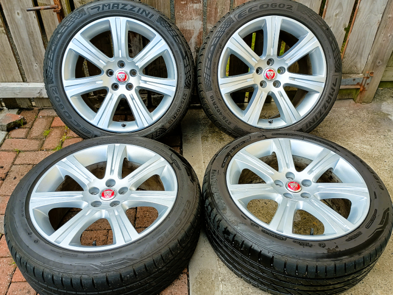 18" Jaguar Alloys 5x108 Wheels Good Tyres XF XE XJ XK