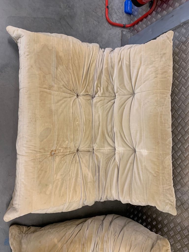 Ligne Roset Togo Vintage 2 Seater & 3 Seater Sofa for Restoration - project. 