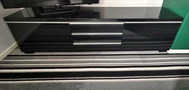 SOLD Black Gloss TV Unit 