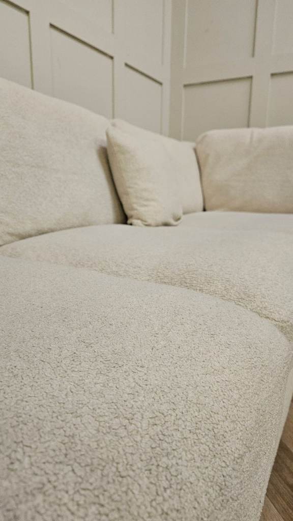 Oak Furniture Land Cream Corner Sofa (Delivery Available)